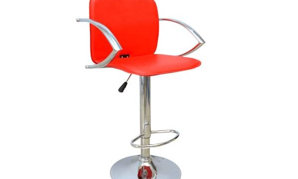 Sitwell Bar Stool with Footrest Chrome Base Fabric Office Executive Chair